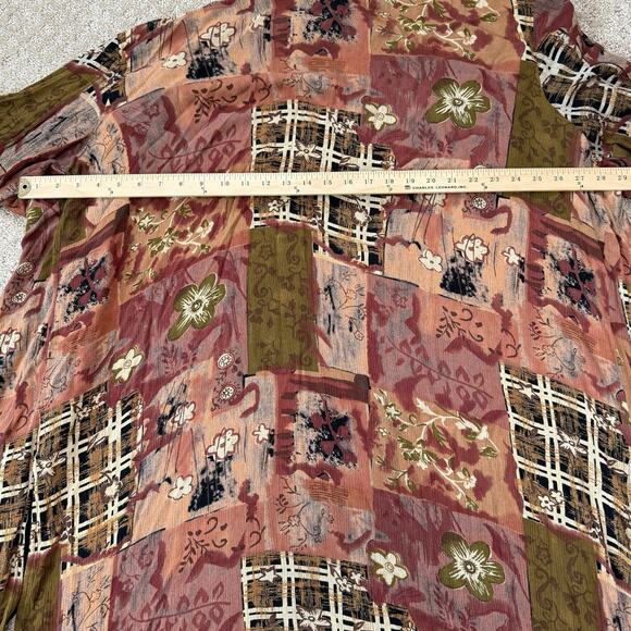 Women Plus Size 3x Kimono Robe Open Front Artsy Rayon Vintage Cardigan - Picture 6 of 9